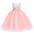 Girl Butterfly Pattern Meshed Princess Dress