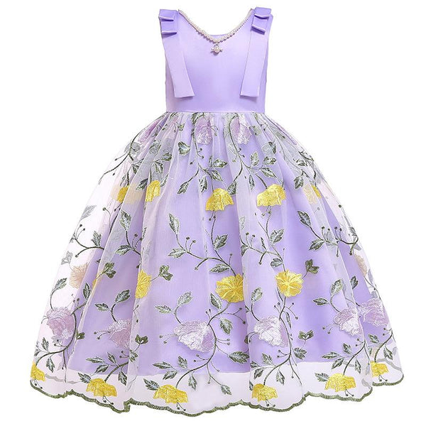 Girl Floral Pattern Princess Dress