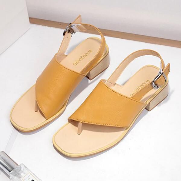 Buckle Thick Heel Women Sandals Shoes