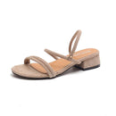 Simple Casual Suede Two Wear Sandals Shoes