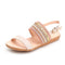 Braided Wide Strap Slingback Flat Sandals Shoes