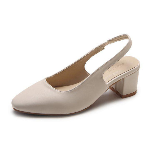 Pointed Toe Design Slingback Mid Heels Sandals Shoes