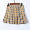 Classic Campus Style Women Plaid Print Pleated Skirt