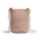 Creative Lace Strap Design Summer Straw Woven Bucket Bag