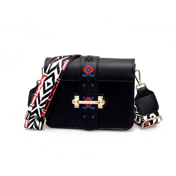 Campus Girl Unique Multicolor Woven Strap Pattern Mini Bag