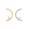 Asymmetric Design Women S925 Stud Imitation Pearl Earrings