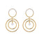 Fashion Geometric Design Women Hollow Round Shape Pearl Earrings