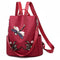 Creative Dragonfly Embroidery Design Women Casual Nylon Backpack