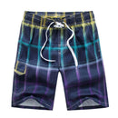 Men Plaid Print Casual Sports Shorts