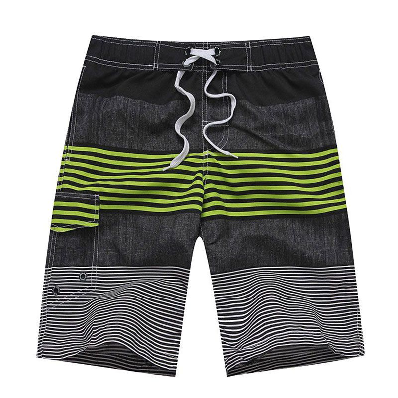 Men Fashion Striped Drawstring Shorts