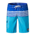 Men Striped Print Loose Casual Shorts