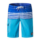 Men Striped Print Loose Casual Shorts
