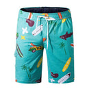 Men Cotton Cartoon Pattern Beach Shorts