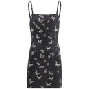 New Design Women Butterfly Print Bodycon Slip Dress