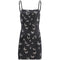 New Design Women Butterfly Print Bodycon Slip Dress