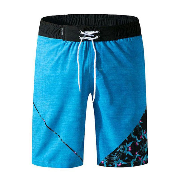 Men Polyester Print Quick Drying Sports Shorts