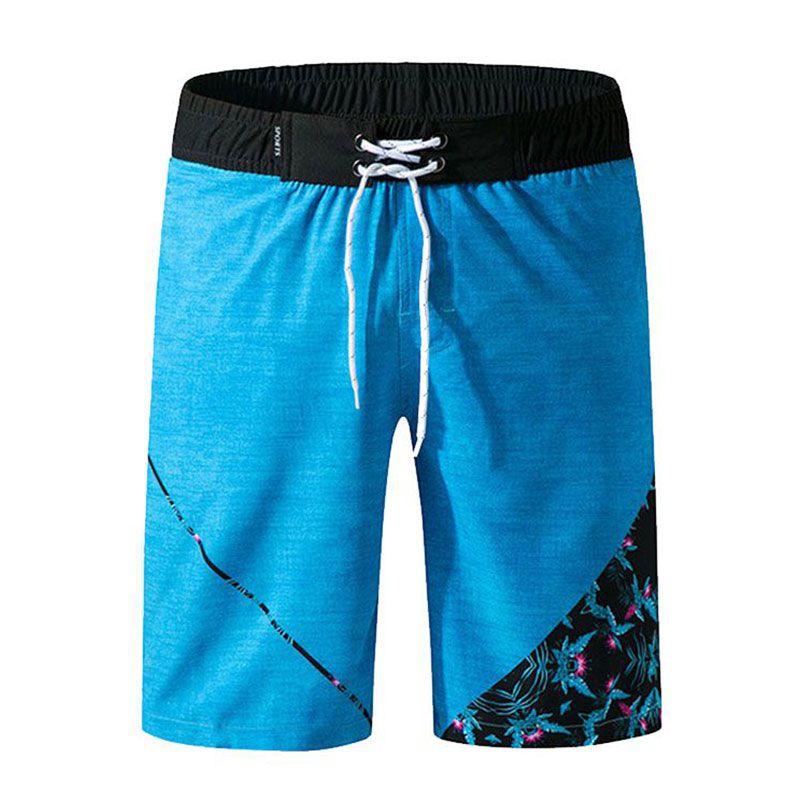 Men Polyester Print Quick Drying Sports Shorts