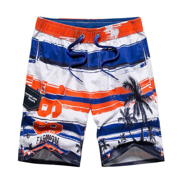 Fashion Men Print Quick Drying Holiday Beach Shorts