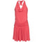 Women Fashion Backless Halter Pleated Design Figure Flattering Dress