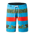 Men Striped Print Quick Drying Beach Shorts