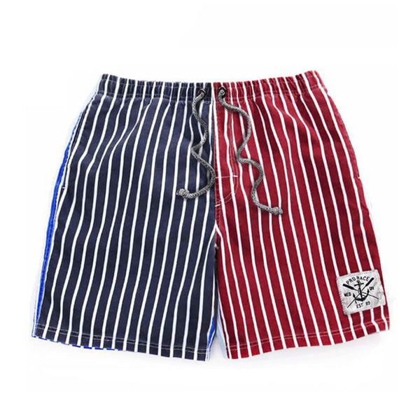 Men Vertical Striped Print Casual Shorts