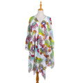 Hot Sale Women Fashion Loose Tropical Leaves Print Chiffon Cover-ups