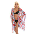 Freshing Fashion Style Women Floral Print Ultrathin Chiffon Sun-protective Cover-ups