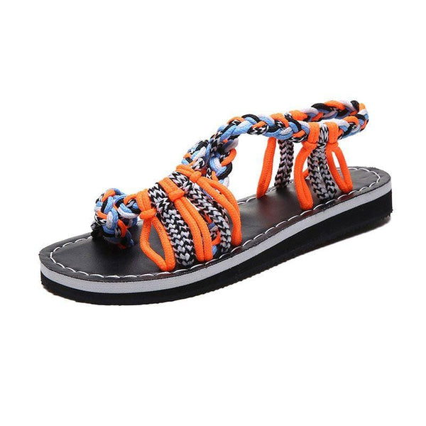 Open Toe Woven Design Women Casual Gladiator Sandals Shoes
