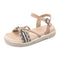 Ethnic Style Bowknot Buckle Strap Design Open-toe Sandals Shoes