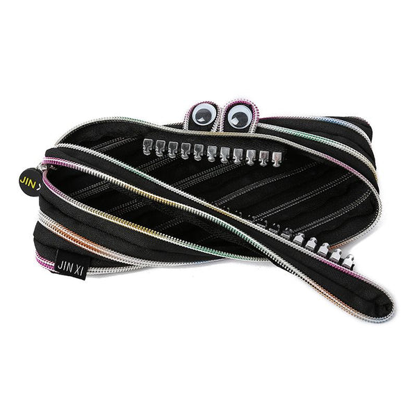 Creative Detachable Zipper Design Cartoon Wallet Pen Holder