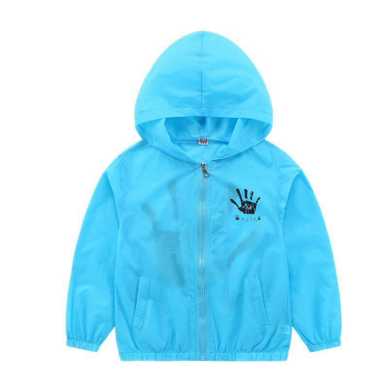 Boys Palm Print Hooded Sun Protection Clothing