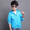 Boys Polyester Feather Print Hooded Sun Protection Clothing