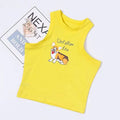 Bright Color Dog Printed Women Sleeveless Tight Tank