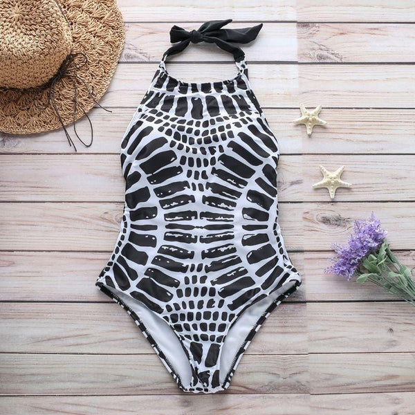 Women Ethnic Style Unique Graphic Print One-piece Swimsuit