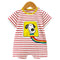 Baby Boy Outdoor Striped Cartoon Dog Print Romper