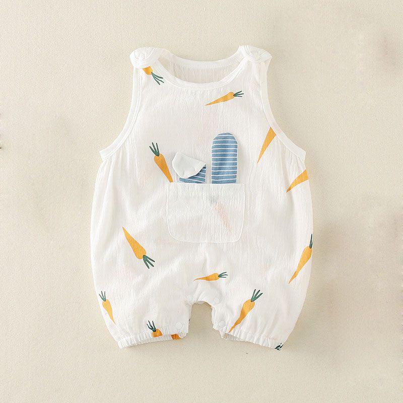 Baby Boy Love Heart Pocket Sleeveless Vest Romper