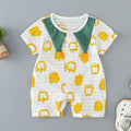 Baby Boy Fashion Print Short Sleeves Romper