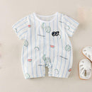 Baby Boy Cartoon Fruit Print Romper