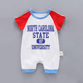 Baby Boy Letters Print Round Collar Romper