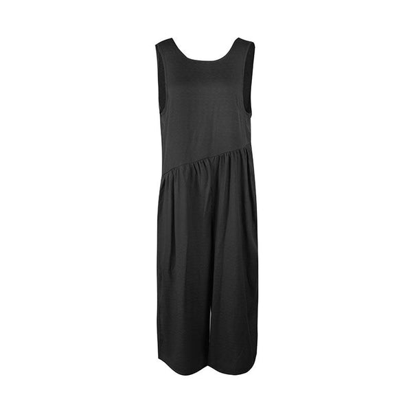Casual Loose Pattern Solid Color Wide-leg Jumpsuits