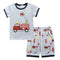 2 Pcs Boys Fire Truck Print Sleepwear Set