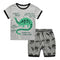 2 Pcs Boys Letters Dinosaur Print Pajamas Set