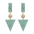 Hot Sale Geometric Triangle Pattern Women Acrylic Earrings