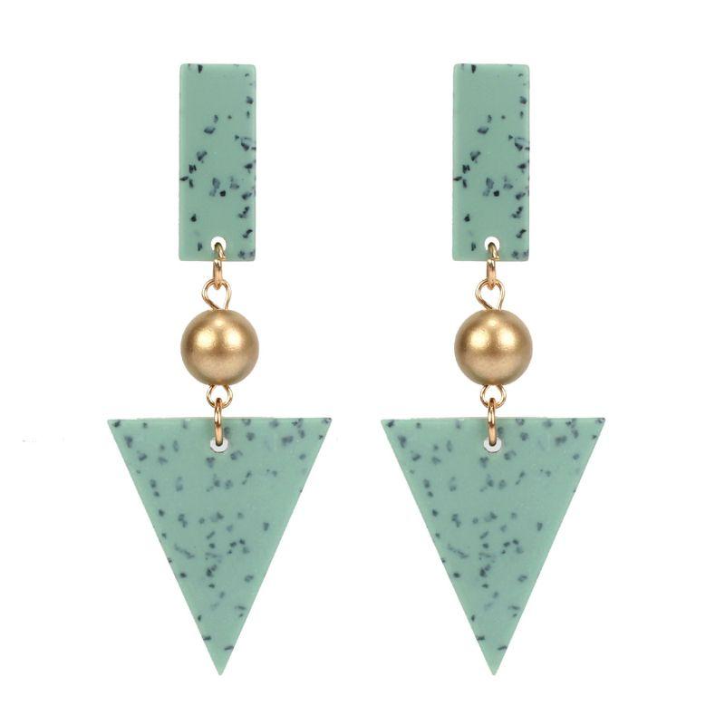 Hot Sale Geometric Triangle Pattern Women Acrylic Earrings