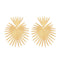 Irregular Leaf Shaped Golden Color Alloy Stud Earrings