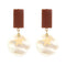 Simple Young Lady Candy Color Star Decor Acrylic Earrings