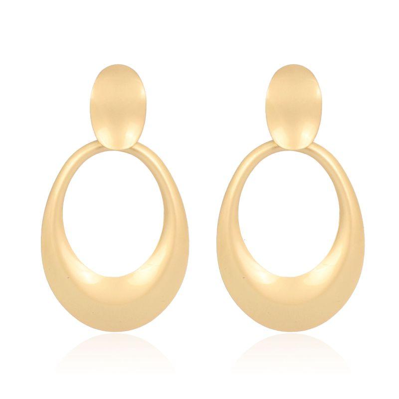 Hot Sale Women Simple Hollow Geometric Pattern Metal Earrings