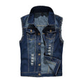 Fashion Men Ripped Denim Vests