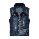 Fashion Men Ripped Denim Vests