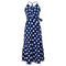 Elegant Women Vintage Polka Dot Print Flouncing Midi Dress